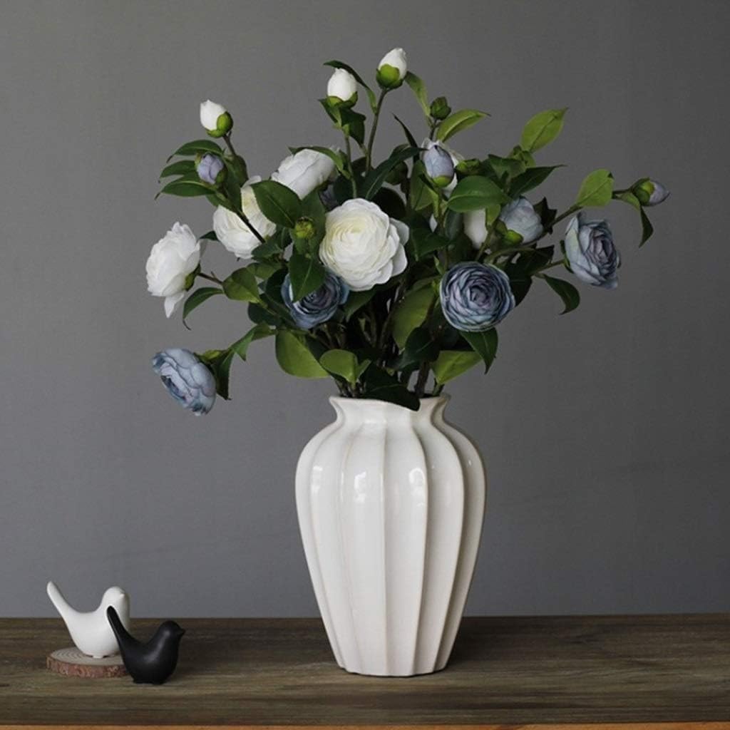 Creative Modern Stoneware Home Decoration Vase Window Decoration White Flower Floral Set