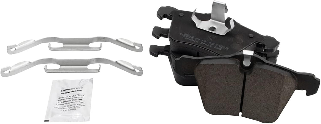 TRQ Front Brake Pad and Rotor Set Ceramic Coated Rotors Compatible with 2006-2008 Jaguar S-Type 2005-2009 Super V8 2009-2015 XF 2010-2019 XJ XJR 2010-2015 XK 2007-2009 XKR