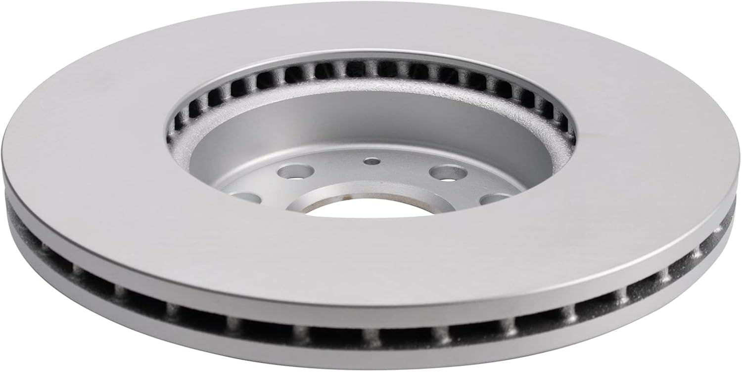TRQ Front Brake Pad and Rotor Set Ceramic G Coated Vented Rotors Compatible with 2015-2016 Audi A3 2015-2021 Volkswagen Golf 2015-2019 e-Golf SportWagen 2019-2021 Jetta