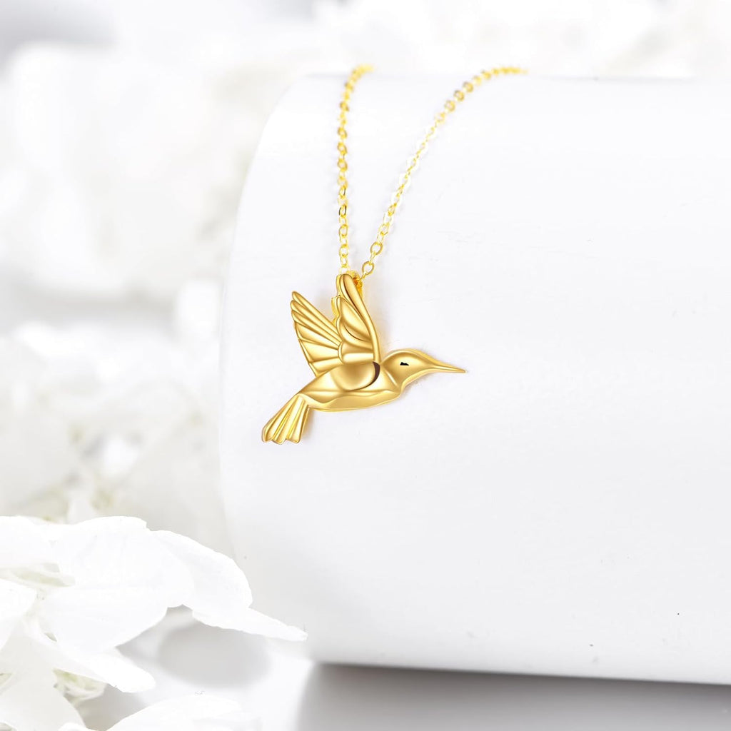 KECHO 14K Gold Red Cardinal/Hummingbird/Ladybug/Dragonfly Necklace Gifts for Women Pendant Memorial Jewelry