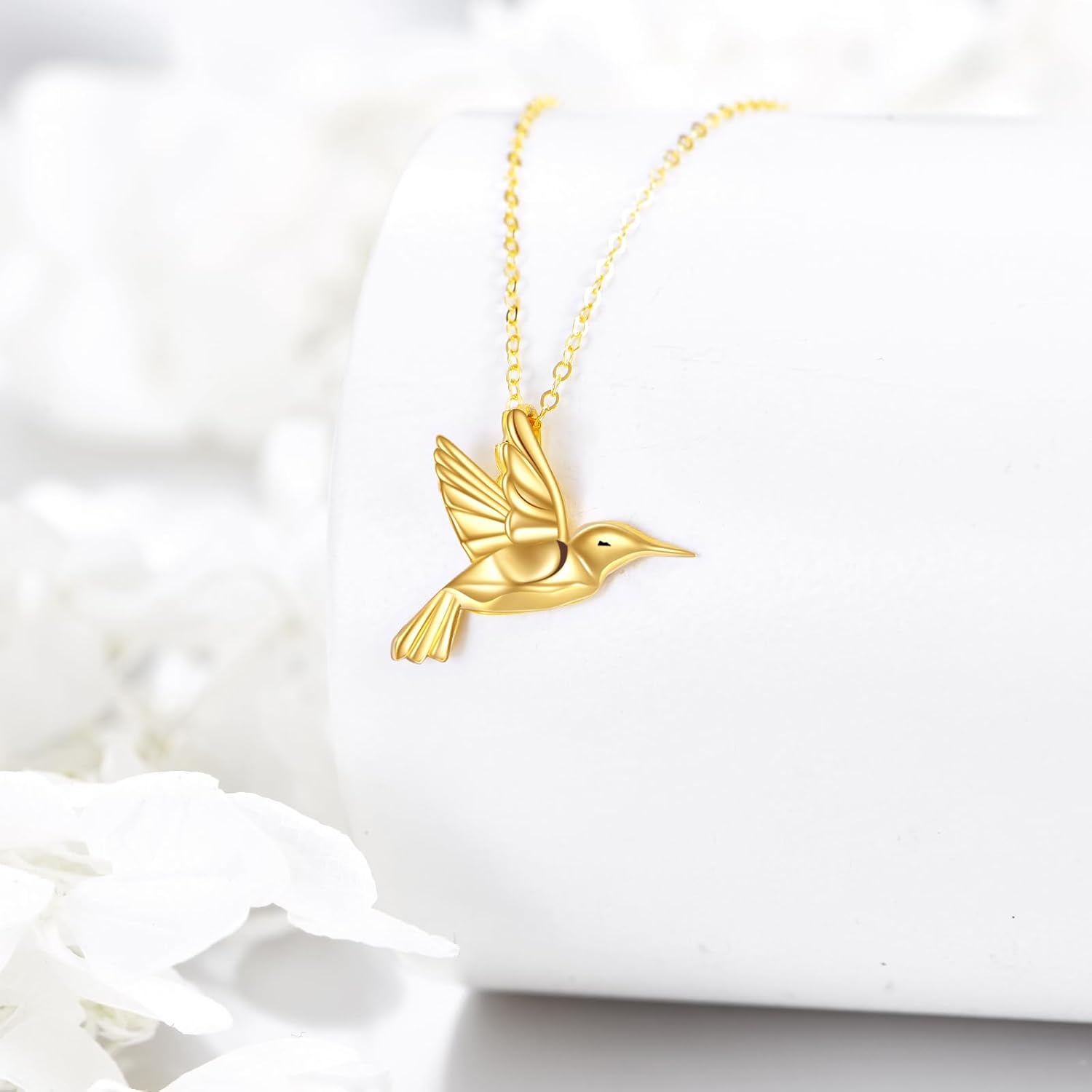 KECHO 14K Gold Red Cardinal/Hummingbird/Ladybug/Dragonfly Necklace Gifts for Women Pendant Memorial Jewelry