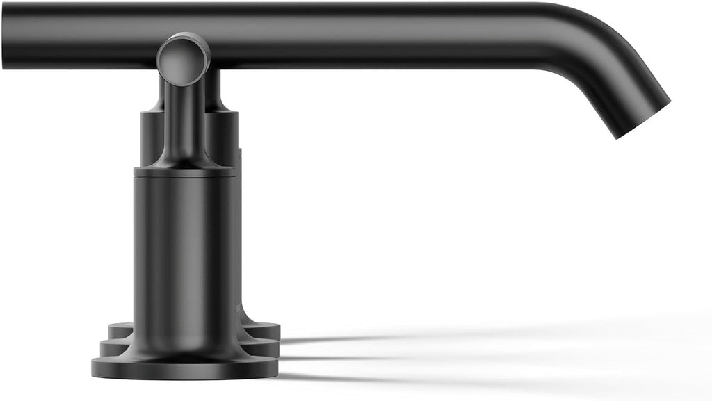 Kohler 14410-4-BL Purist® Widespread Bathroom Sink Faucet with Lever Handles, 1.2 gpm, Matte Black