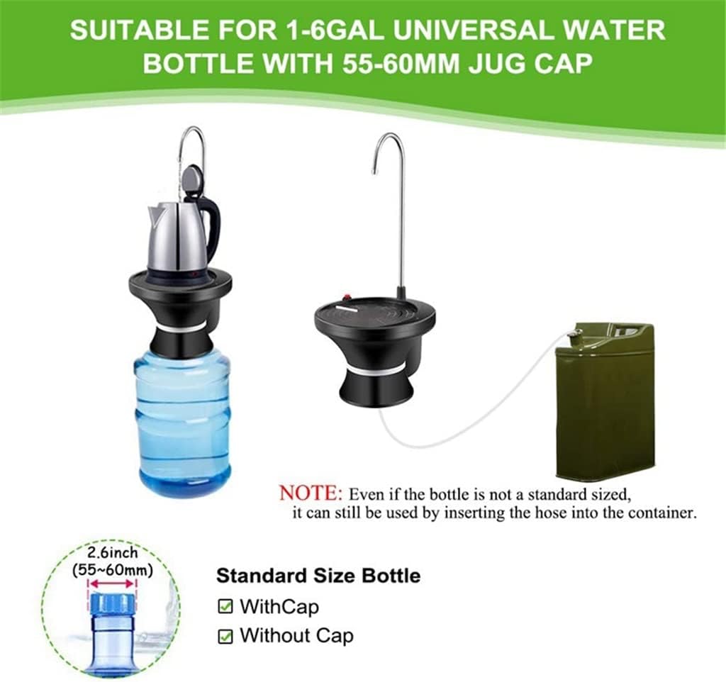 Water Bottle Dispenser Pump Automatic Electric Drinking Water Jug Pump for 1-5 Gallon Bottle Rechargeable