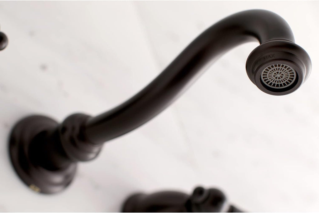 Kingston Brass KS3125AL Vintage 2-Handle Wall Mount Bathroom Faucet, Oil Rubbed Bronze
