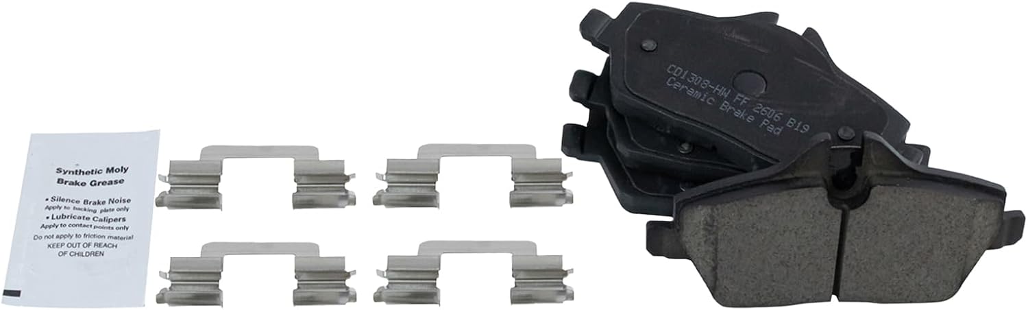TRQ Front Brake Pad and Rotor Set Ceramic Vented Rotors Compatible with 2014-2016 Mini Cooper