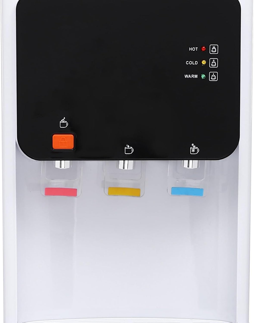 Top Loading Water Cooler Dispenser, Hot & Cold & Room Standing Water Dispenser for 1-4 Gallon Bottle, Child Safety Lock, Removable Drip Tray, Large Capacity Storage Cabinet, for Home, Office, School