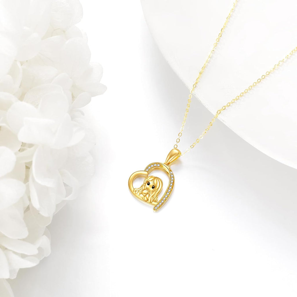 KECHO Christmas Gifts 14k Solid Gold Animals Necklace for Women Giraffe Bee Elephant Ladybug Koala Axolotl Horse Unicorn Cat Necklaces Pendant Jewelry Mothers Day Birthday for Mom Wife Friends