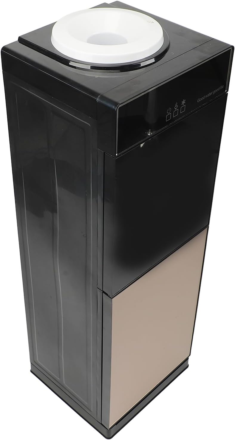 Top Loading Water Cooler Dispenser, Freestanding Hot and Cold Water Cooler Dispenser Desktop Electric Water Cooler Machine with Storage Cabinet for Home Office Use