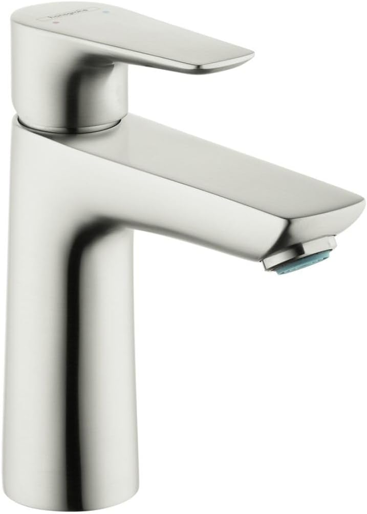 hansgrohe Talis E Modern 1-Handle 6-inch Tall Bathroom Sink Faucet in Brushed Nickel, 71710821