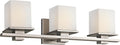 Kichler Tully 24' Vanity Light in Antique Pewter, 3-Light Modern Bathroom Light with Satin Etched Cased Opal Glass, (24' W x 6.5' H), 45151AP