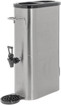 Hubert 3 Gallon Stainless Steel Beverage Dispenser, Slim Profile, Commercial Ice Tea and Lemonade Dispenser for Caterers, Cafes, Bakeries, Offices, Hotels