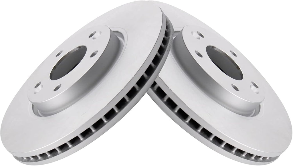 TRQ Front Brake Pad and Rotor Set Ceramic G Coated Vented Rotors Compatible with 2013-2016 Hyundai Veloster 2014-2016 Kia Forte Koup Forte5