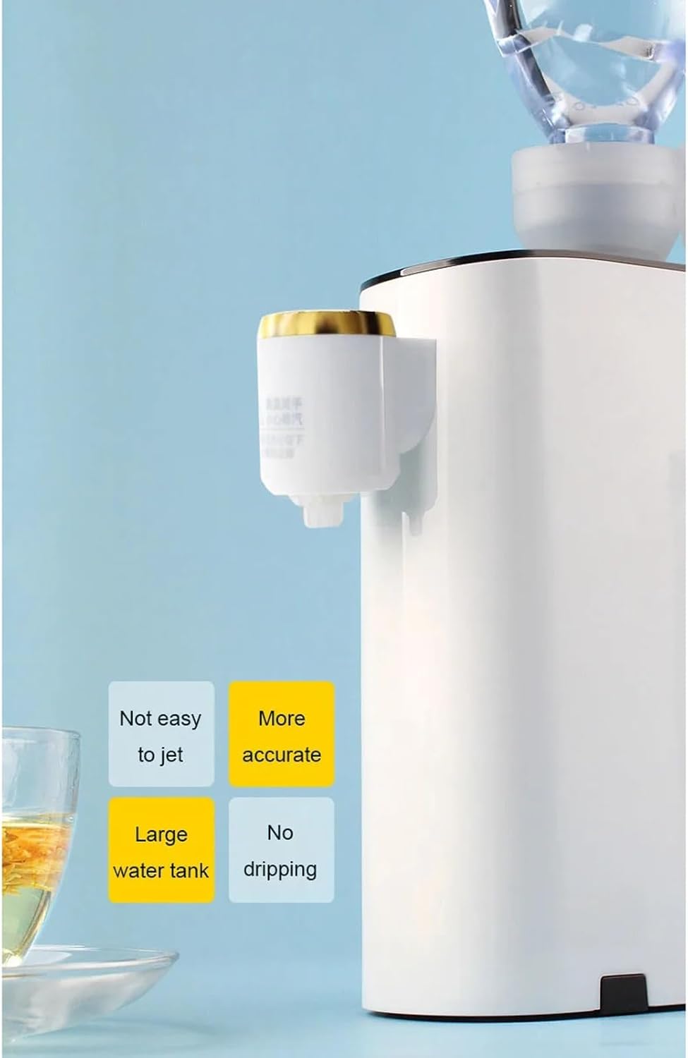 Water Dispenser Instant Hot Water Heating Dispenser Portable Travel Desktop Heater Pump Drinking Bottle Boiler Electric Kettle Water Cooler Dispenser(with Water Tank-1)