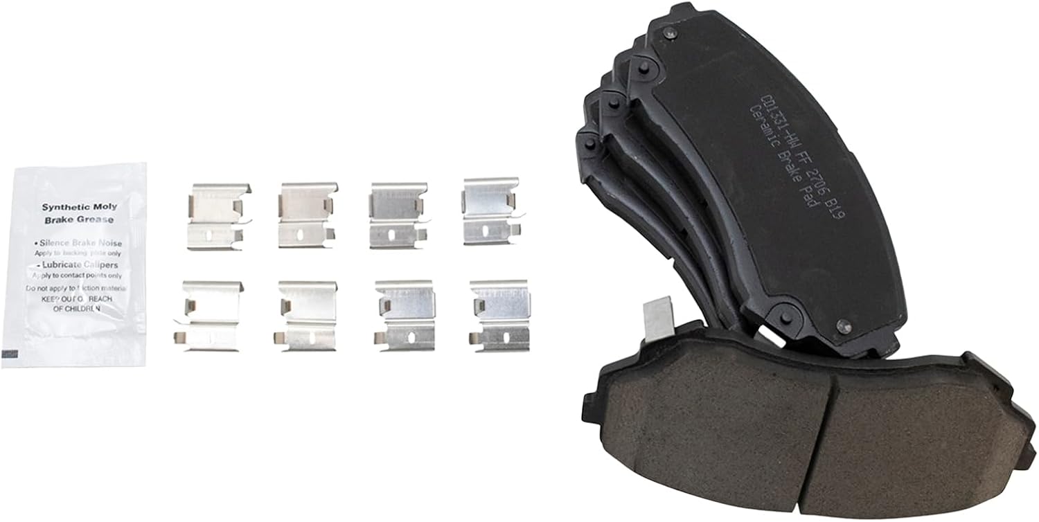 TRQ Front Brake Pad and Rotor Set Ceramic Vented Rotors Compatible with 2008-2014 Cadillac CTS
