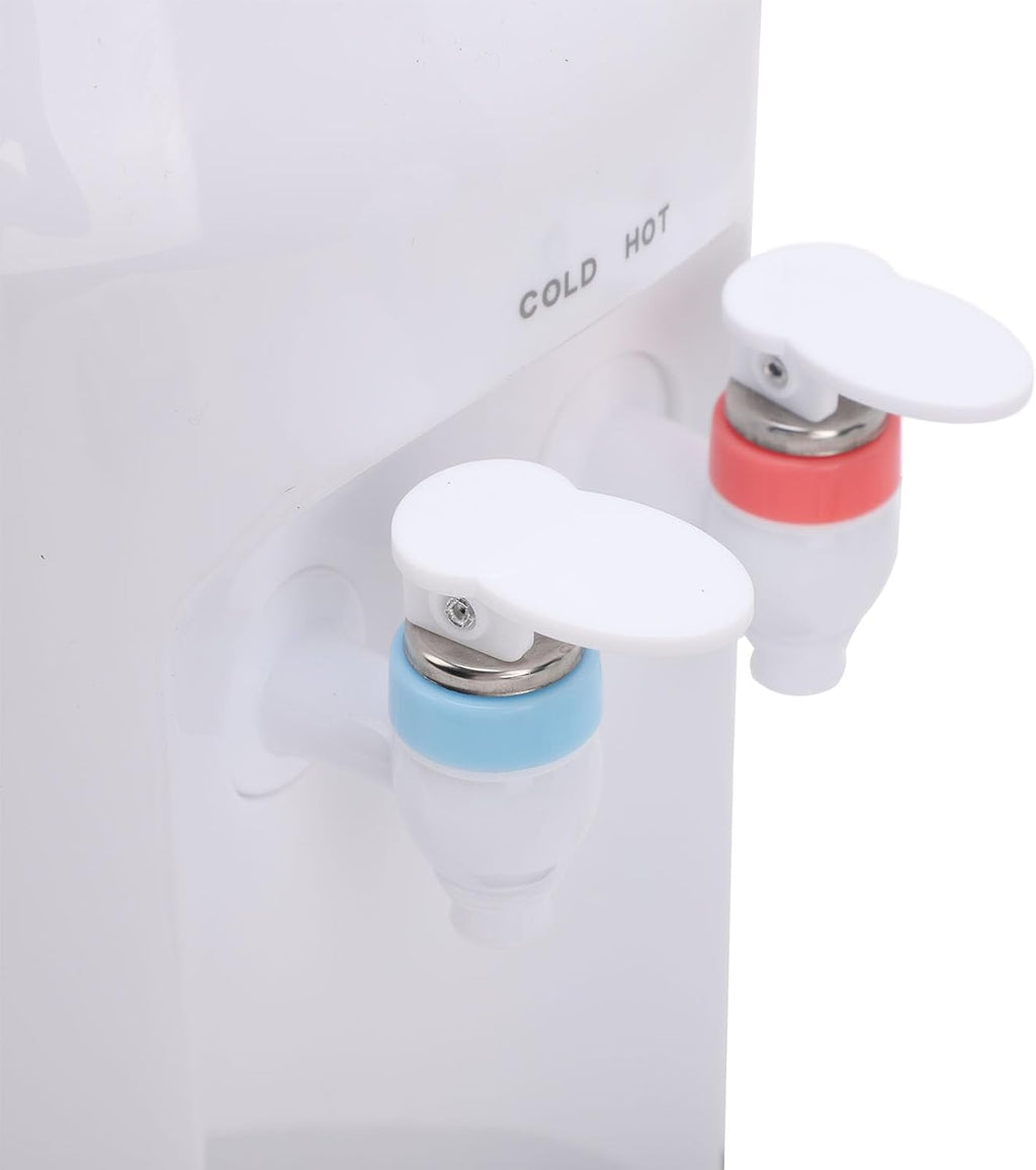 Top Loading Hot Cold Water Dispenser for Home Office White, 304 Stainless Steel Desktop Water Cooler Dispenser for Dormitory Bedroom