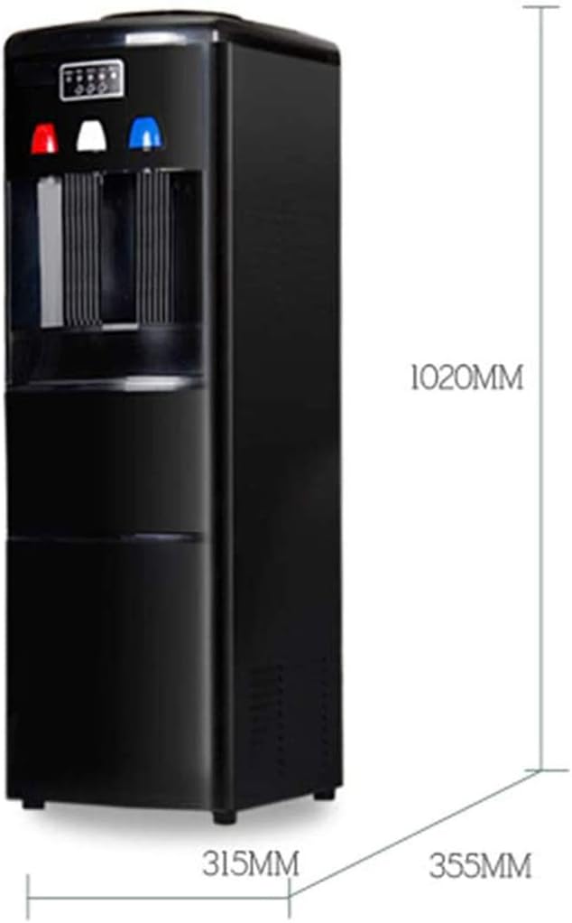 Ice Making Machine 2 in 1 Cold Bottled Water Cooler Hot & Cold Water Dispenser with Ice Maker Hot, Child Safety Lock - Makes 15kg Daily - Ideal for Offices