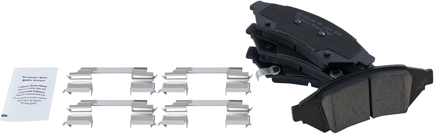 TRQ Front Brake Pad and Rotor Set Ceramic Vented Rotors Compatible with 2004 Pontiac Grand Prix