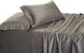 Solid 600-Thread-Count, Viscose Derived from Bamboo, Super Soft and Cool Full Bed Sheets Set (Full, Grey)