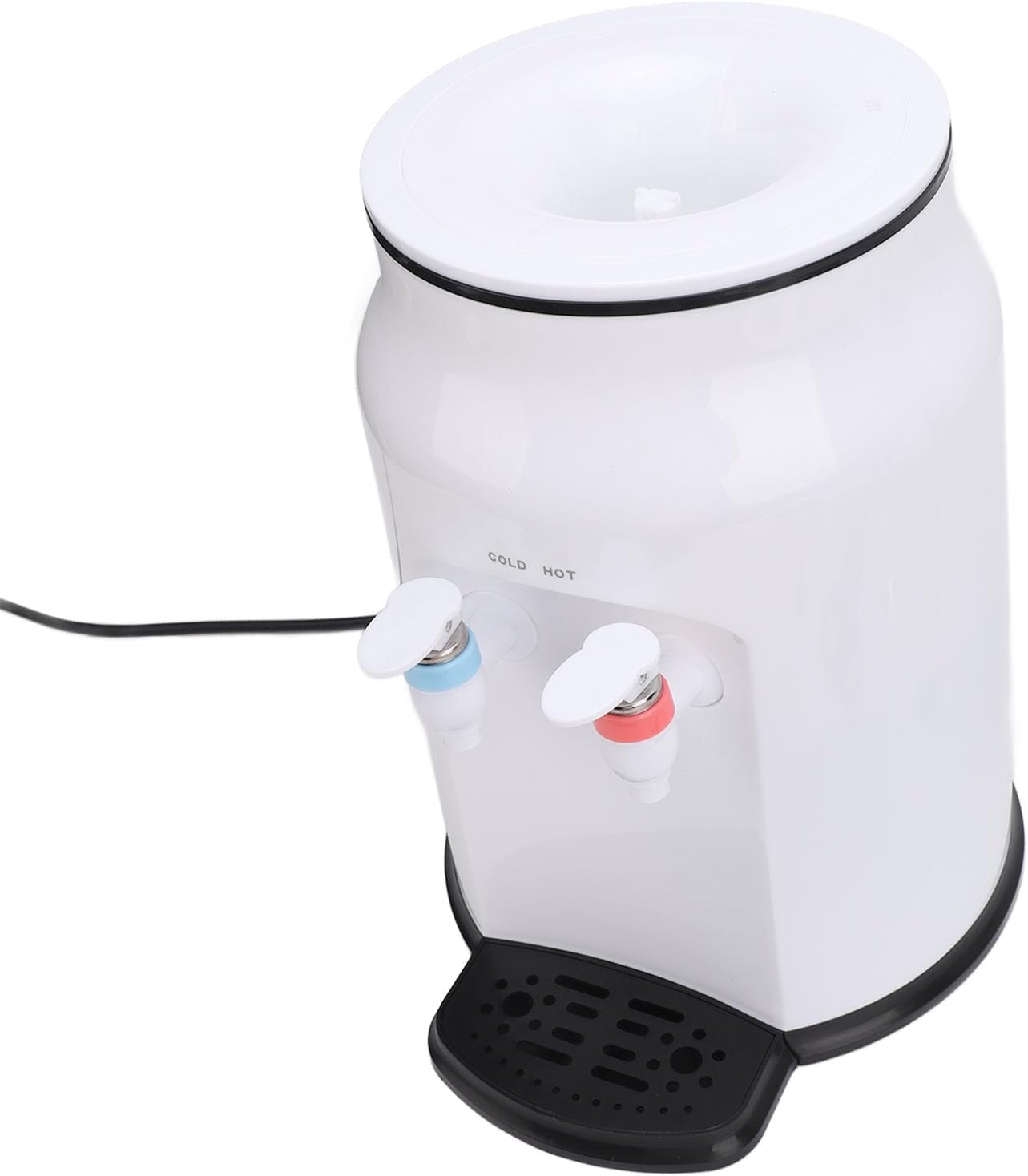 Hot Cold Water Dispenser, Dual Use Stainless Steel Countertop Cooler Dispenser for Home Dorm Office with Removable Water Tray
