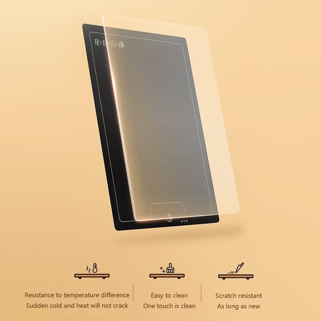 Plate Warmer Electric Warming Tray Multifunctional Hotplates Glass Top Keep Food Warm with Touch AdjusTemperature Control Warming Serving Tray Food for Buffets Home Dinners