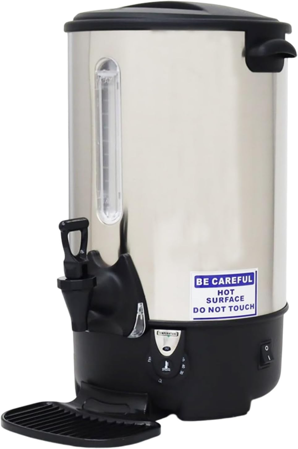 11.6L Commercial Large Capacity Stainless Steel Hot Water Dispenser Temperature Control Electric Boiling Bucket for Coffee Shops Milk Tea Shops Restaurants 110V 1500W