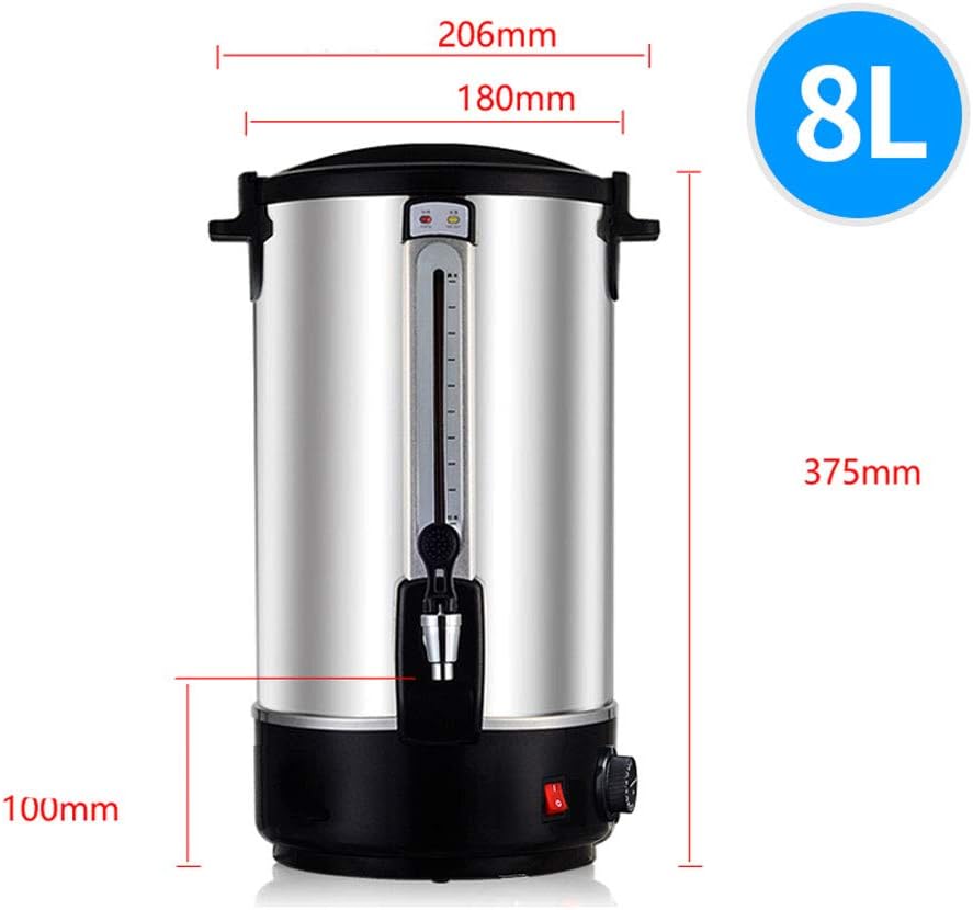 Generic Water Dispenser, Commercial Electric Hot Water Boiler and Warmer Insulated Barrel Double Walled Beverage Dispenser with Spigot for Hot Water Milk Tea Coffee Juice, Home Party Use, 12L