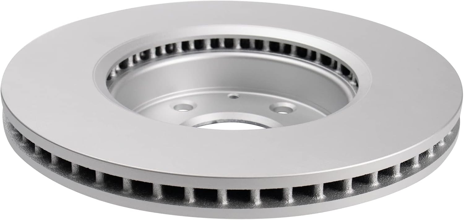 TRQ Front Ceramic Brake Pad and Rotor Set Coated Compatible with 2014-2016 Mazda 3 i Grand Touring I Sport I Touring i SV excluding Mexico Built Models 2016-2021 CX-3 Front Wheel Drive
