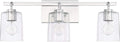 HomePlace Lighting 128531CH-449 Greyson Urban/Industrial Clear Seeded Glass Bathroom Vanity Wall Light, 3-Light 300 Total Watts, 9'H x 25'W, Chrome