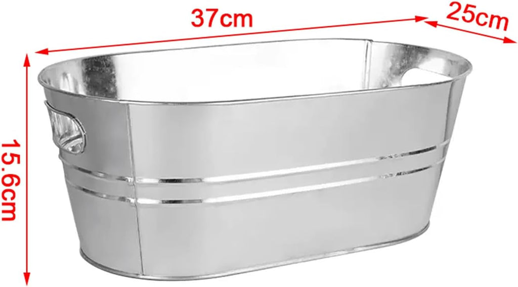 Ice Buckets Indoor Outdoor Ice Bucket Galvanized Beverage Tubs Insulated Drink Tub 15 Liter Large Drink and Wine Chiller Cold Beer Galvanized Beverage Ice Tubs for Home Parties Insulated Ice Bucket