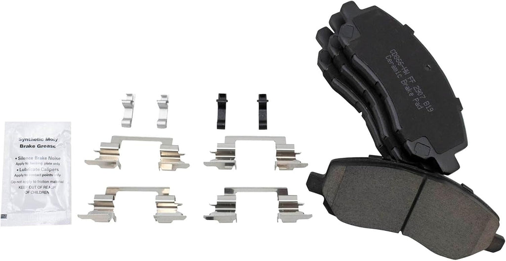 TRQ Front and Rear Brake Pad and Rotor Set Ceramic Compatible with 2004-2012 Mitsubishi Galant