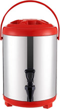 Commercial Hot Water Bucket, Stainless Steel Insulated Barrel Insulation Container Milk Tea Barrel for Milk Tea Hot Water Kitchen for Home (Silver 6L)