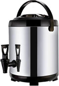 Catering Urn, 8L/10L/12L/16L/20L Hot Water Dispenser with Faucet, Stainless Steel Insulated Bucket Milk Tea Barrel for Hot Water and Beverage,12L