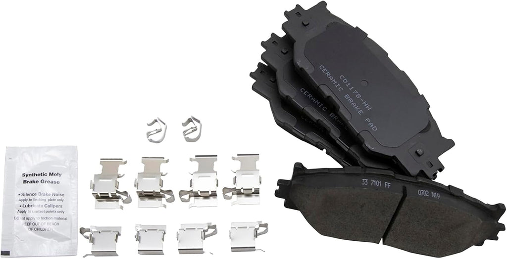 TRQ Front and Rear Ceramic Brake Pad and Rotor Set Compatible with 2006-2008 Lexus IS250