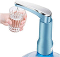 Cup Touch Pump Drinking Water Pump Automatic Electric Portable Water Pump Dispenser 1-5 Gallon Water Bottle Switch USB Water Bottle (Charm Blue)