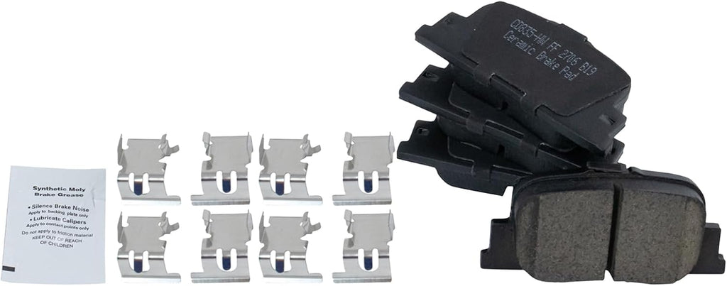 TRQ Front and Rear Brake Pad and Rotor Set Ceramic Vented Solid Rotors Compatible with 2000-2001 Lexus ES300 Toyota Camry