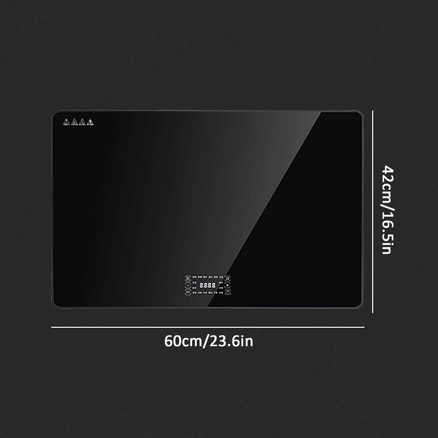 Plate Warmer Electric Hot Plate Warming Tray Rectangle Electric Food Warmer Tempered Glass Surface with 16 Functions Keeps Food Hot AdjusTemperature Control