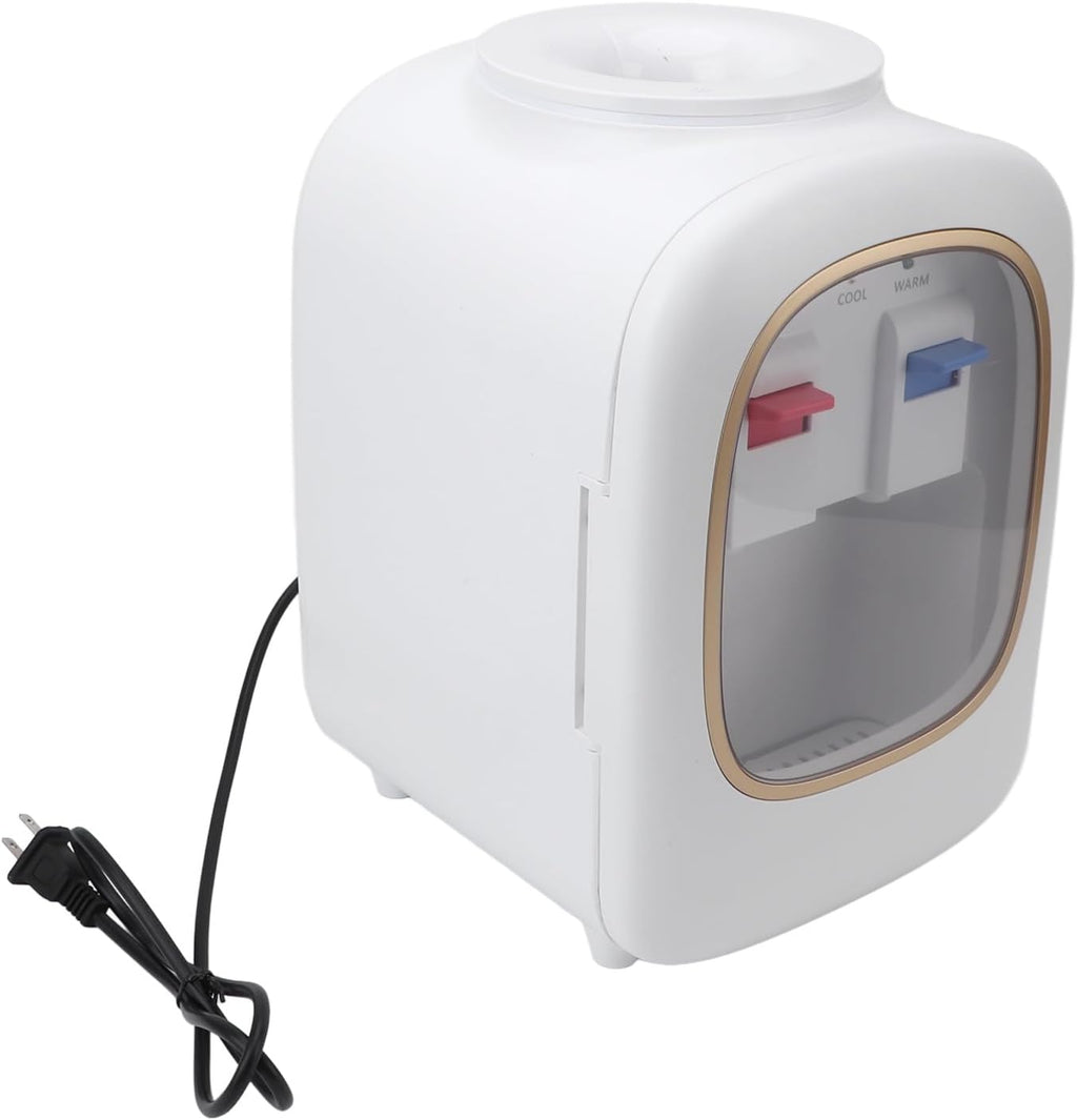 Hot Cold Water Dispenser, Professional Low Noise Dual Use Efficient Small Countertop Water Dispenser for Home and Office, with Food Grade Stainless Steel Liner Heating,