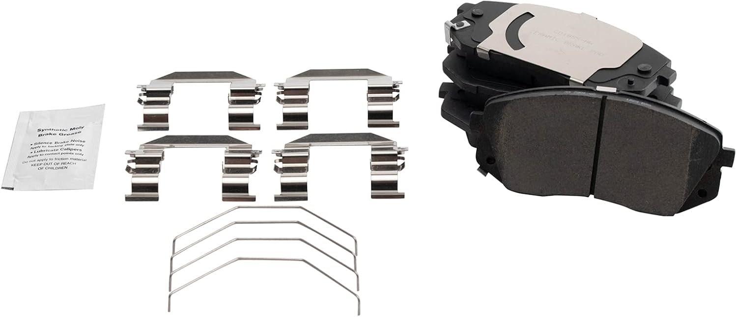 TRQ Front Brake Pad and Rotor Set Ceramic Coated Vented Rotors Compatible with 2017-2019 Hyundai Sonata 2018-2021 Kona 2018-2020 Elantra GT Kia Optima 2019-2021 Veloster 2017-2018 Soul 2021 Seltos