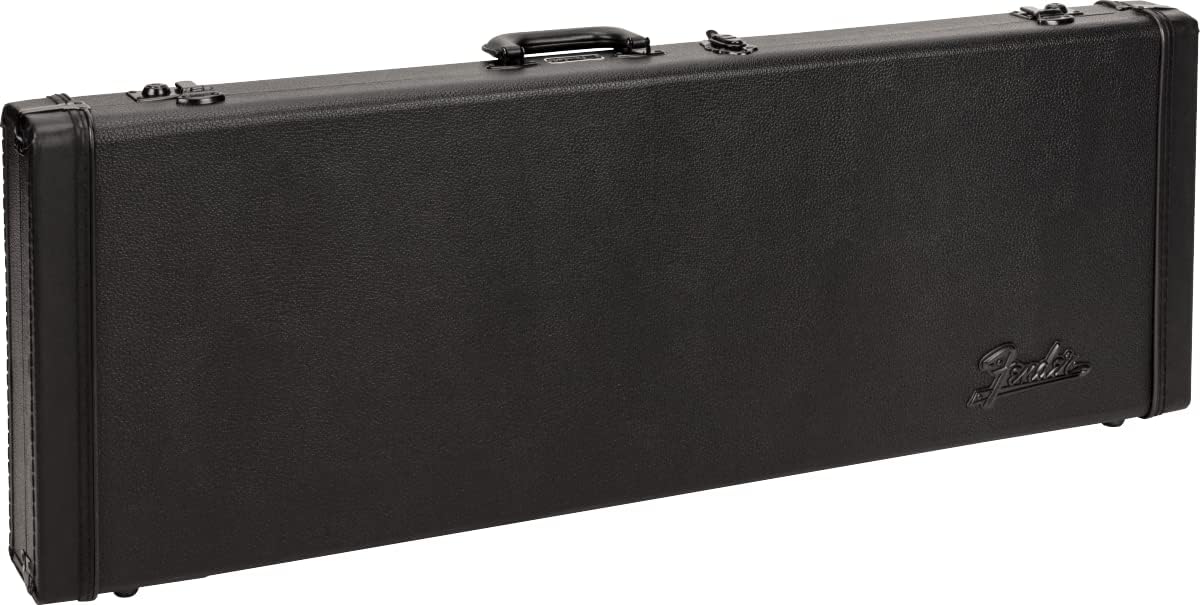Fender® Classic Series Wood Case for Strat®/Tele® - Blackout Case for Electric Guitar, Colour: Blackout (All Parts in Black)