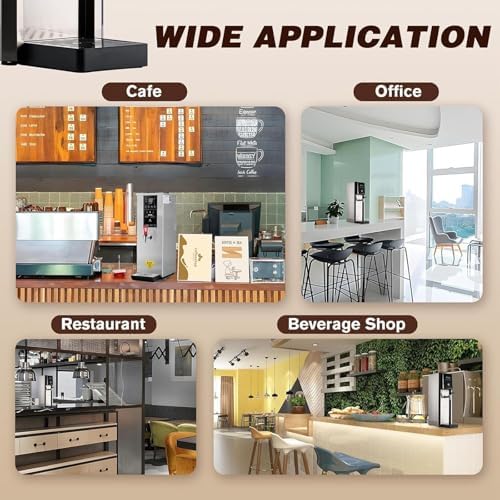 10L Commercial Hot Water Dispenser with Filter - Fast Heating Countertop Boiler for Tea, Coffee, Desserts in Hotels & Cafés - Automatic Hot Water Machine