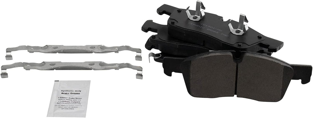 TRQ Front Brake Pad and Rotor Set Ceramic G Coated Vented Rotors Compatible with 2012-2020 Dodge Durango Jeep Grand Cherokee