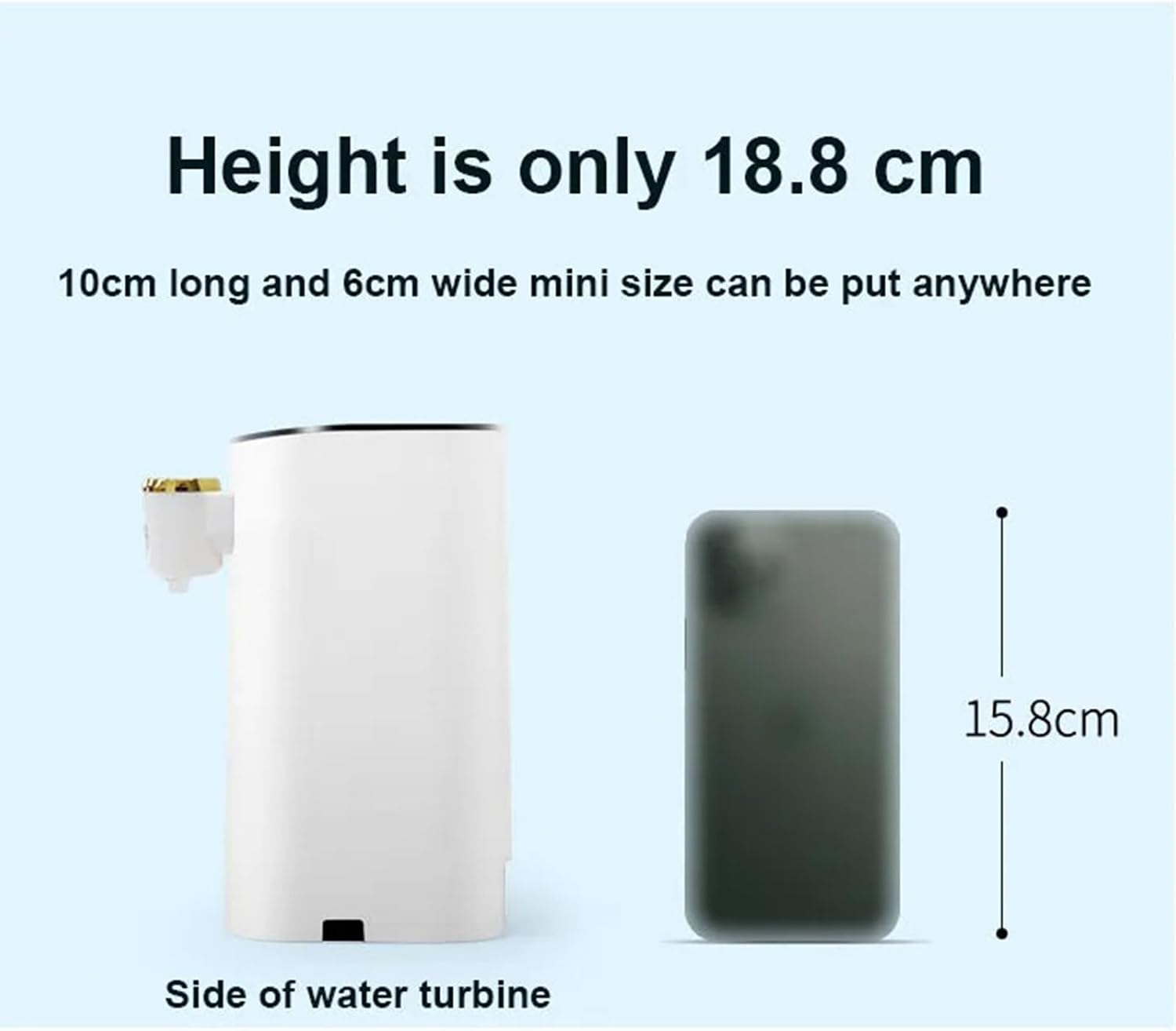 Water Dispenser Instant Hot Water Heating Dispenser Portable Travel Desktop Heater Pump Drinking Bottle Boiler Electric Kettle Water Cooler Dispenser(with Water Tank-1)
