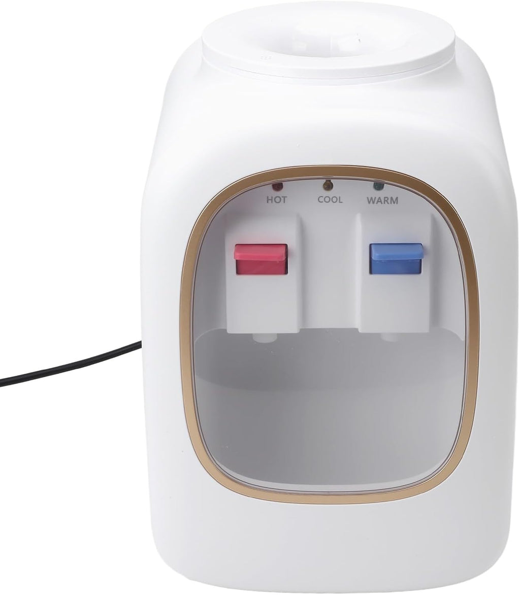 Yosoo Hot Cold Water Dispenser, Professional Dual Use Safe Efficient Small Countertop Water Cooler for Home and Office Stainless Steel Liner Heating