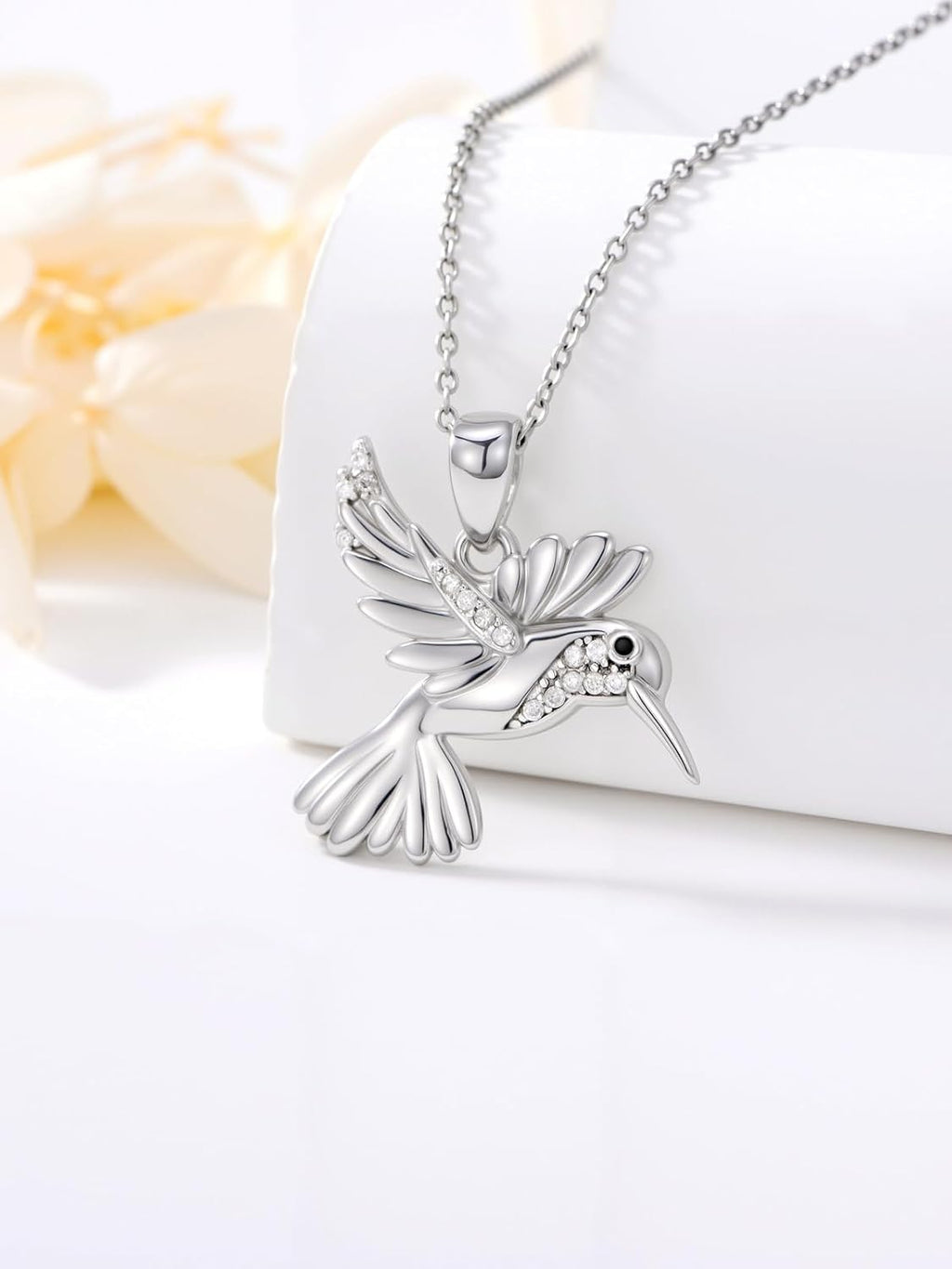 ZBA Natural Diamond Animal Necklaces for Women, 18k Gold Plated 925 Sterling Sliver Fine Jewelry Meaningful Gifts (Color F-G/Clarity I1-I2)