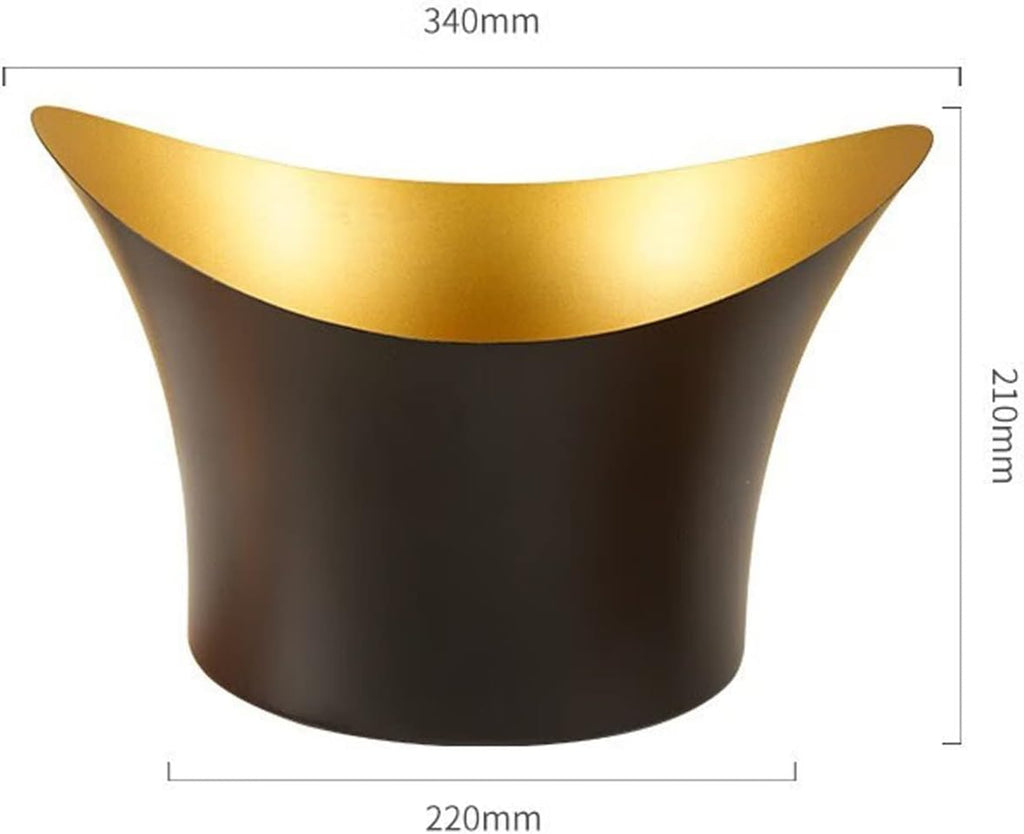 Ice Buckets Large 9L Stainless-Steel Beverage Tub, Black Insulated Drink Tub and Ice Bucket with Double Handles, Drink Chiller for Parties Insulated Ice Bucket