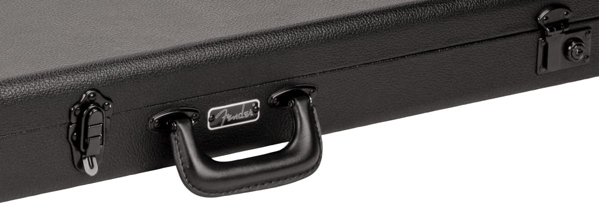 Fender® Classic Series Wood Case for Strat®/Tele® - Blackout Case for Electric Guitar, Colour: Blackout (All Parts in Black)