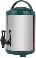 Stainless Steel Insulated Food Containers, Insulated Beverage Dispenser Hot Water Urn with Faucet Tea Dispenser for Catering (Groen 10L)