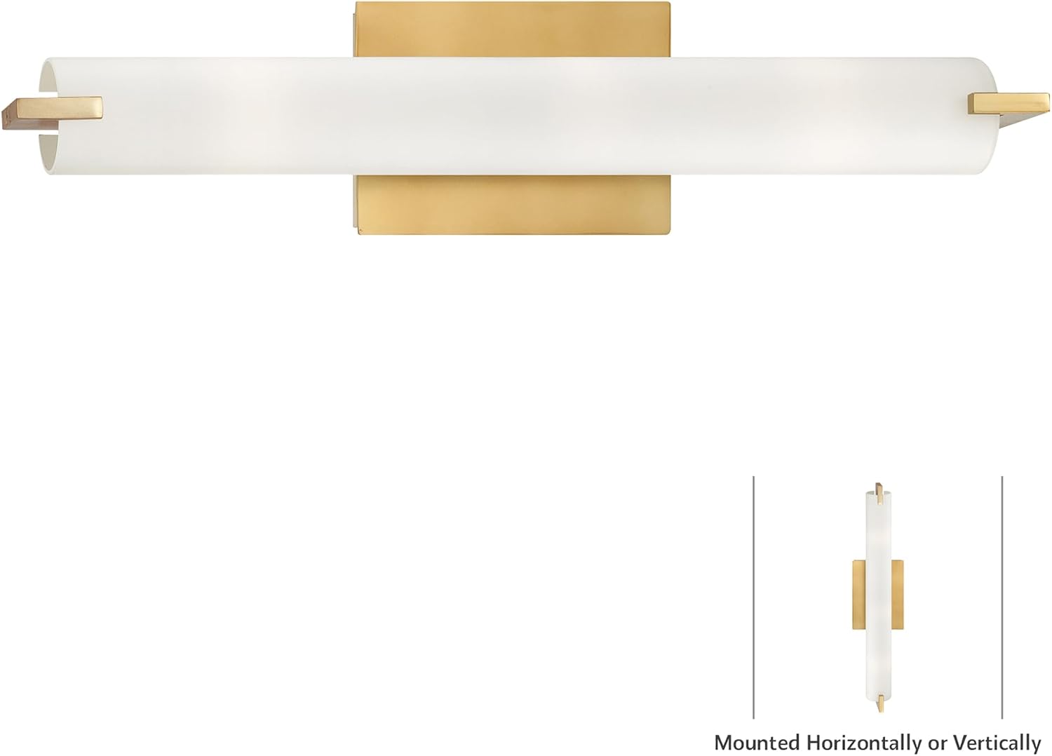 GEORGE KOVACS P5044-248 Tube Wall Sconce, 3-Light, 180 Total Watts, 4.75-in H x 20.5-in W, Honey Gold