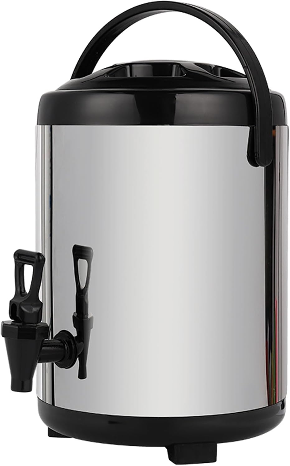 Stainless Steel Insulated Food Containers, Insulated Beverage Dispenser Hot Water Urn with Faucet Tea Dispenser for Catering (Noir 10L)