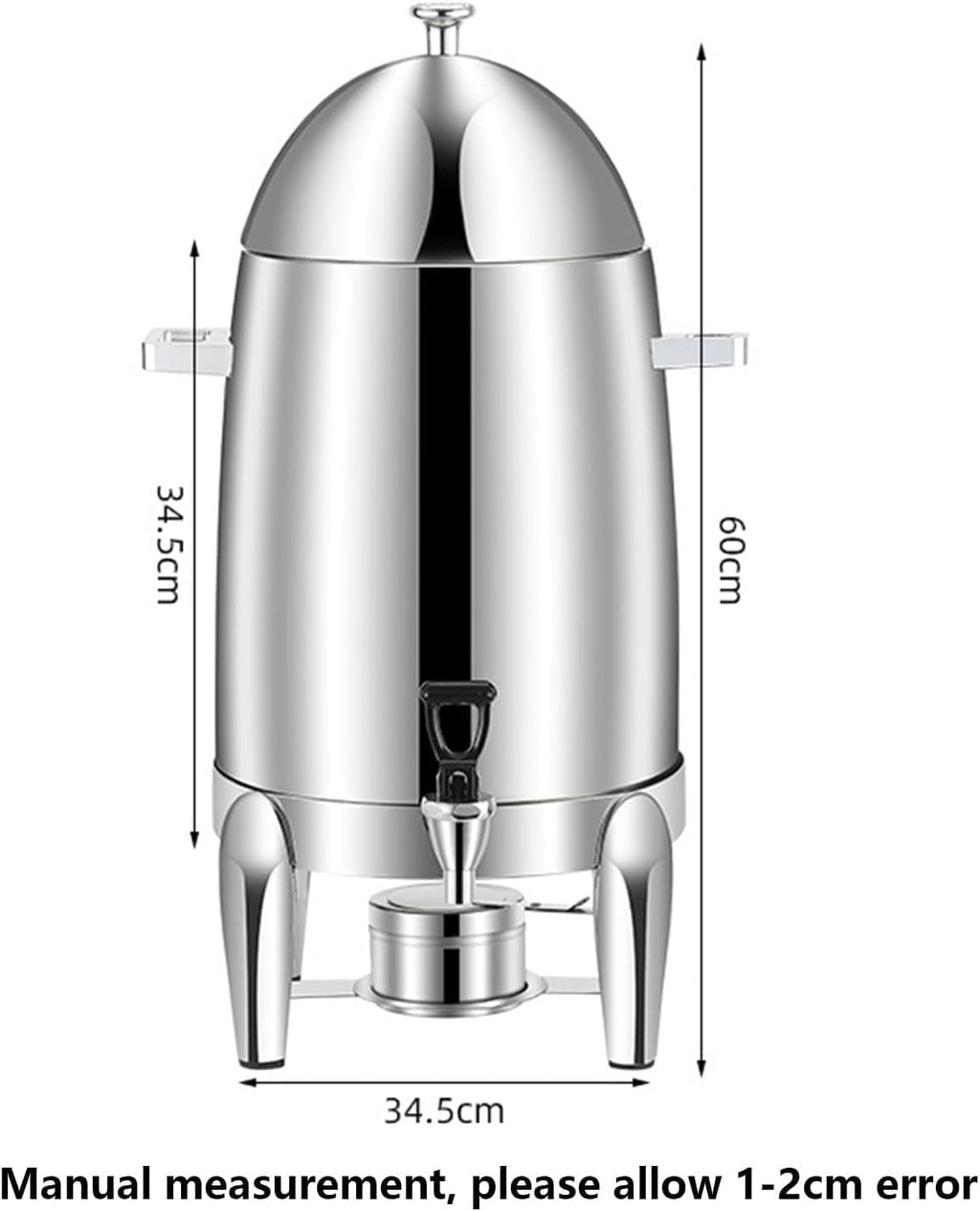 19L Stainless Steel Beverage Dispenser Commercial Juice Dispenser Beverage Dispenser with Faucet Hot Water Urn Coffee Chafer Urn